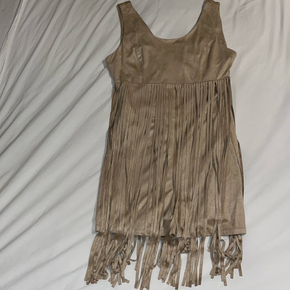 NWT Chelsea & Violet size small, taupe fringe romper/jumper. - Picture 1 of 8
